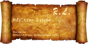 Rötzer Linda névjegykártya